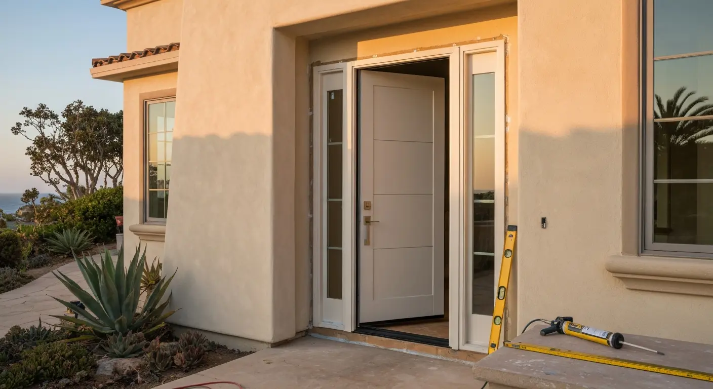 Entry door installation
