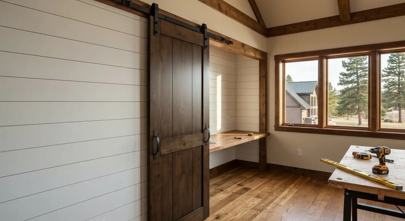 Interior barn door design