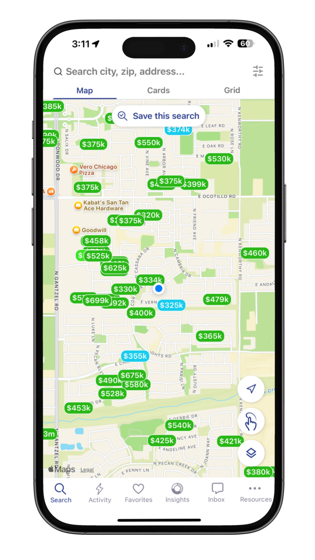 Saro Hagobian home search app for Arizona real estate