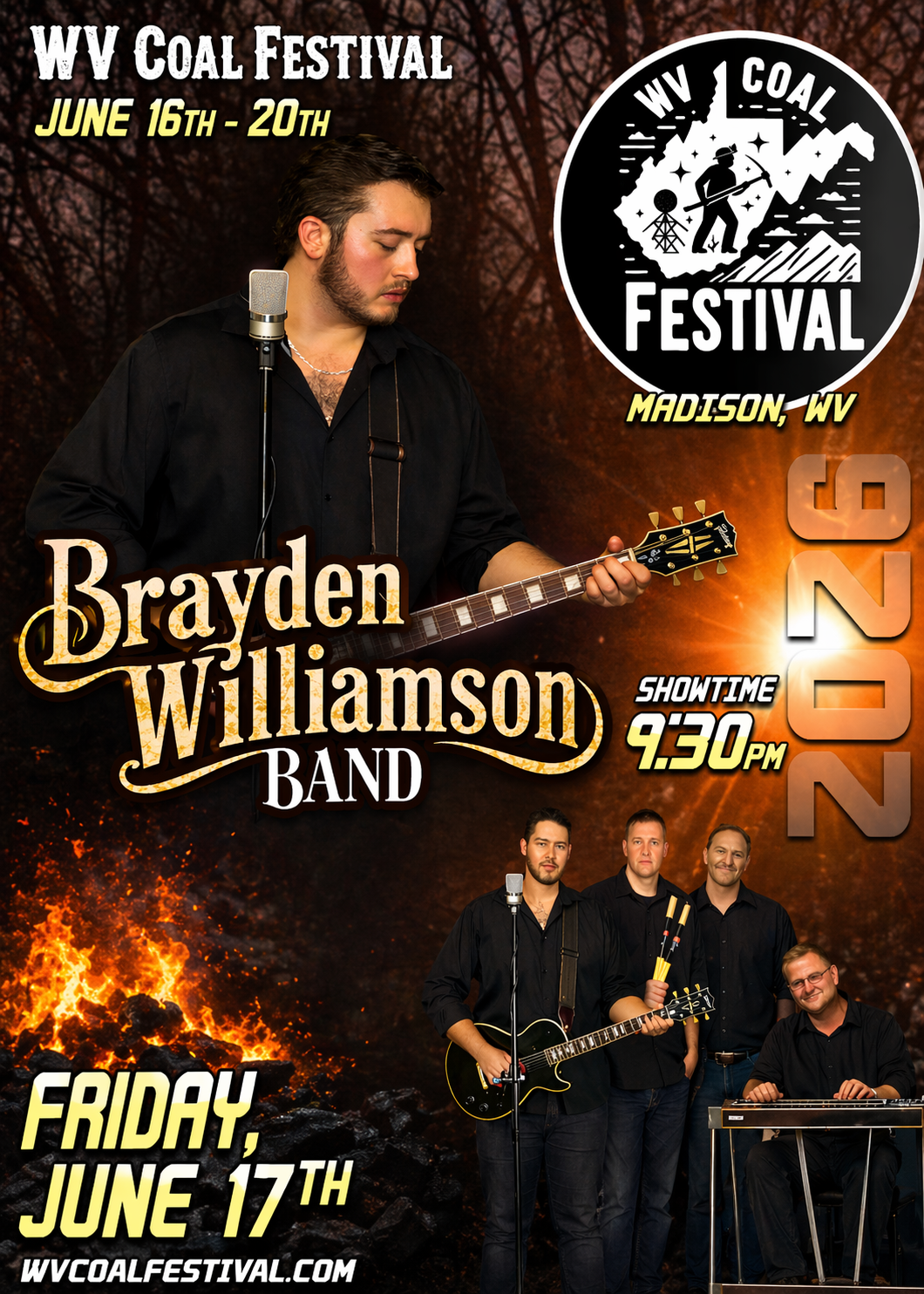 Brayden Williams WV Coal Festival poster