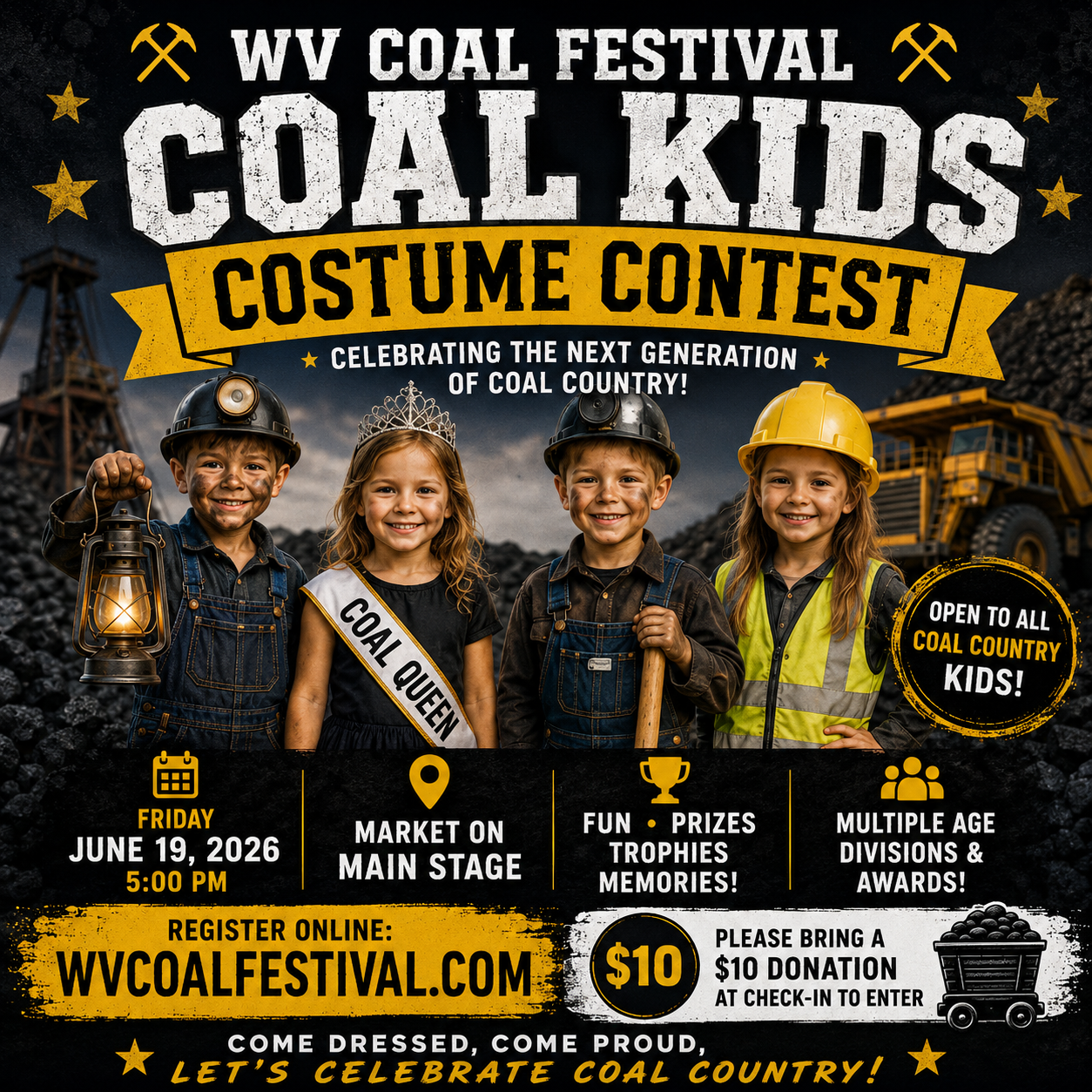 WV Coal Festival Coal Kids Costume Contest flyer