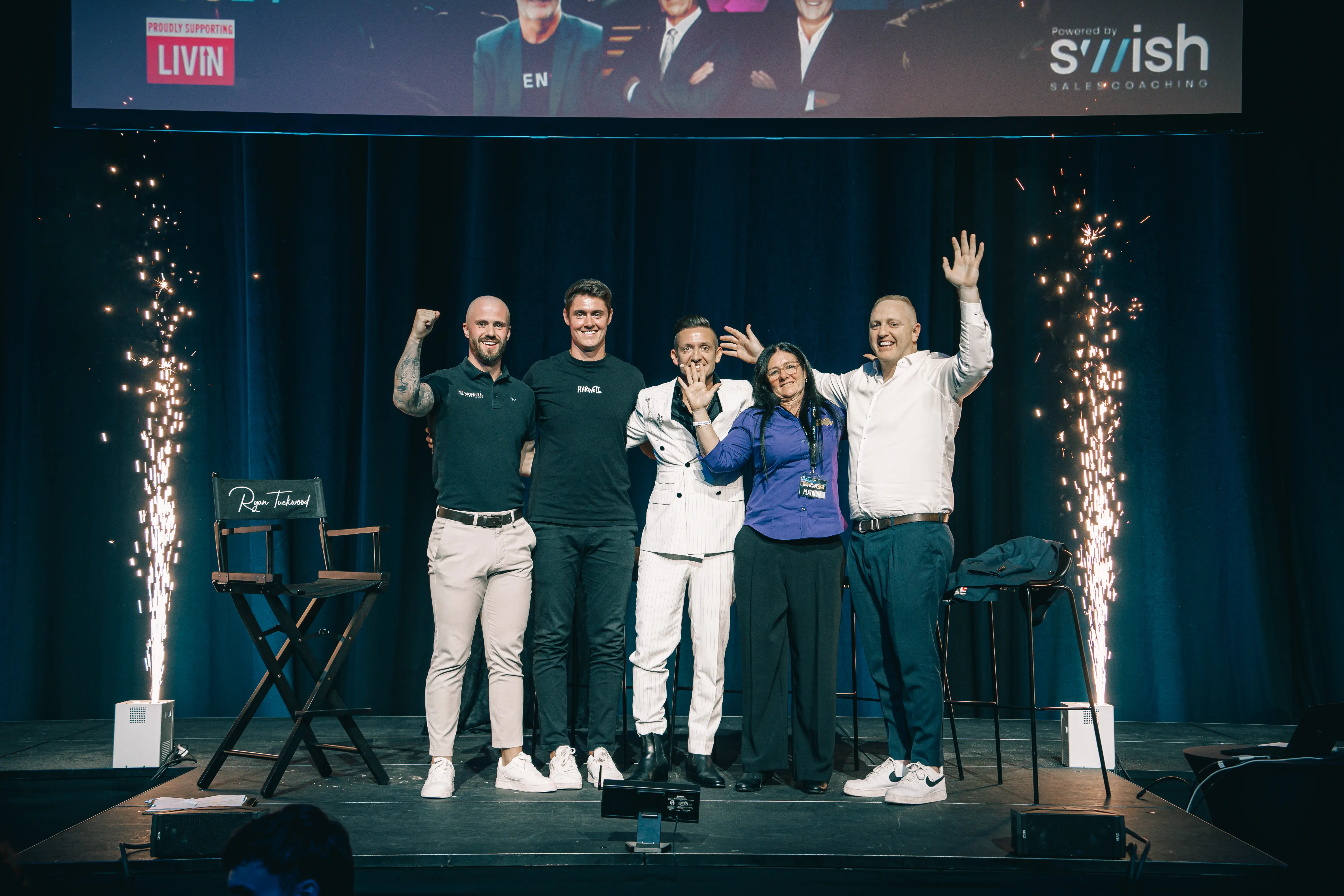 SWISH event team and speakers on stage