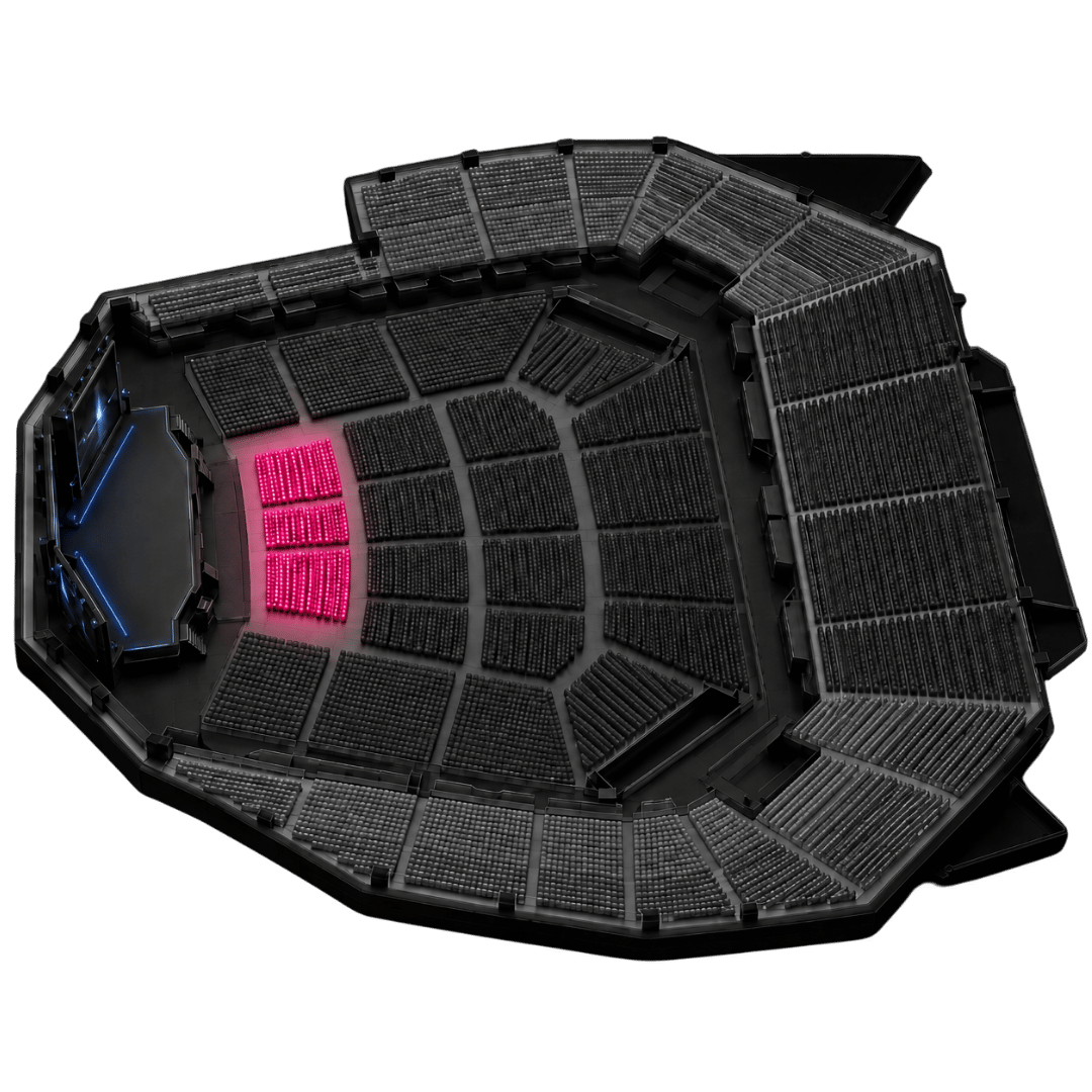 3D arena seating layout for Platinum ticket tier