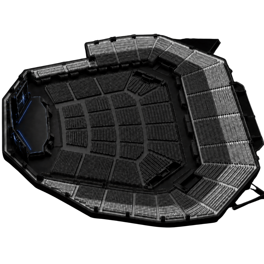 3D arena seating layout for Silver ticket tier