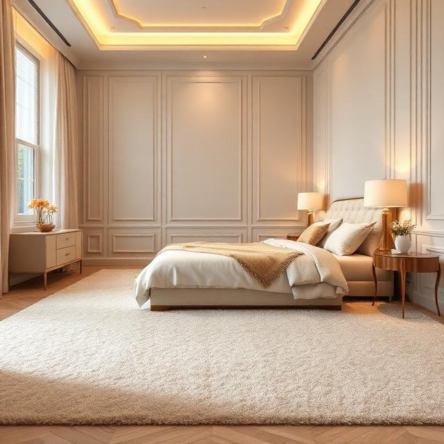 Elegant dining room with Persian carpet