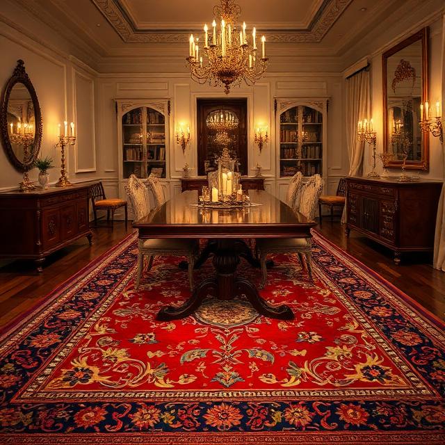 Luxury bedroom with ivory wool carpet