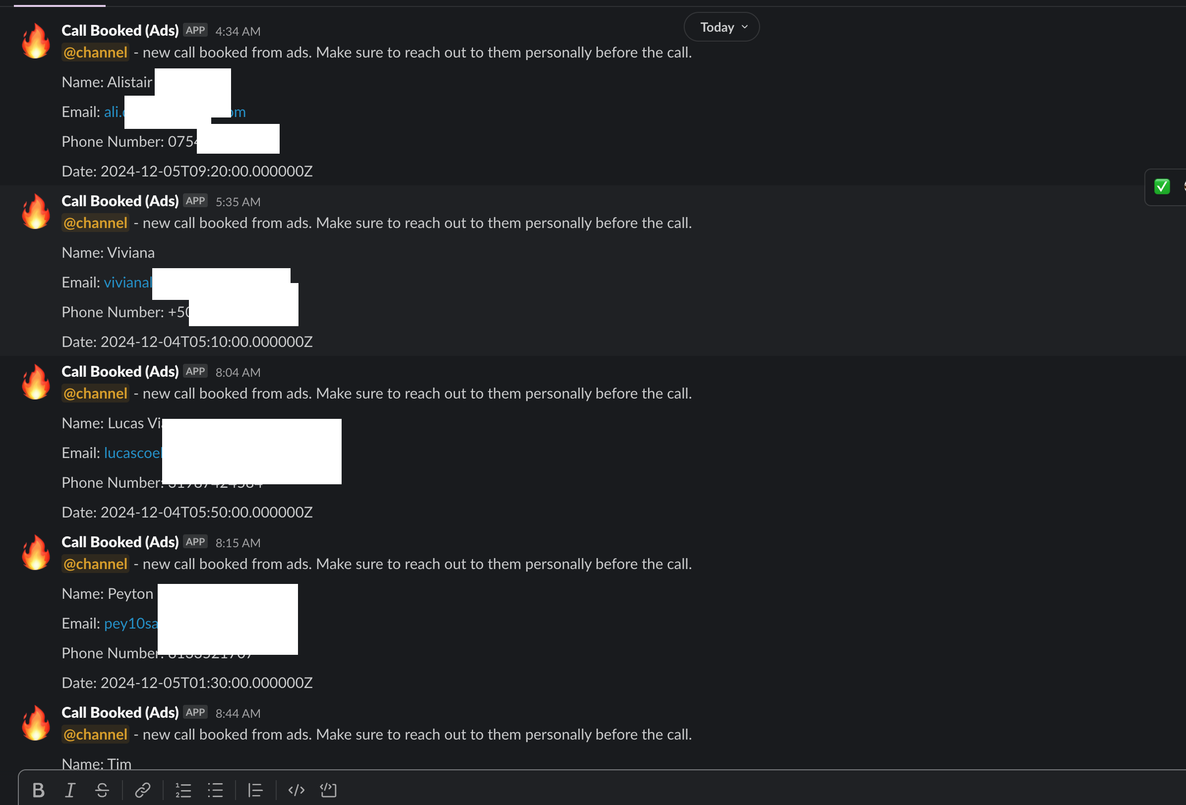 Ads manager results for the coaching client
