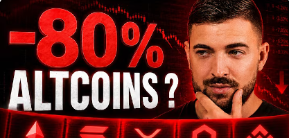 Portefeuille de cryptomonnaies avec plusieurs altcoins en perte
