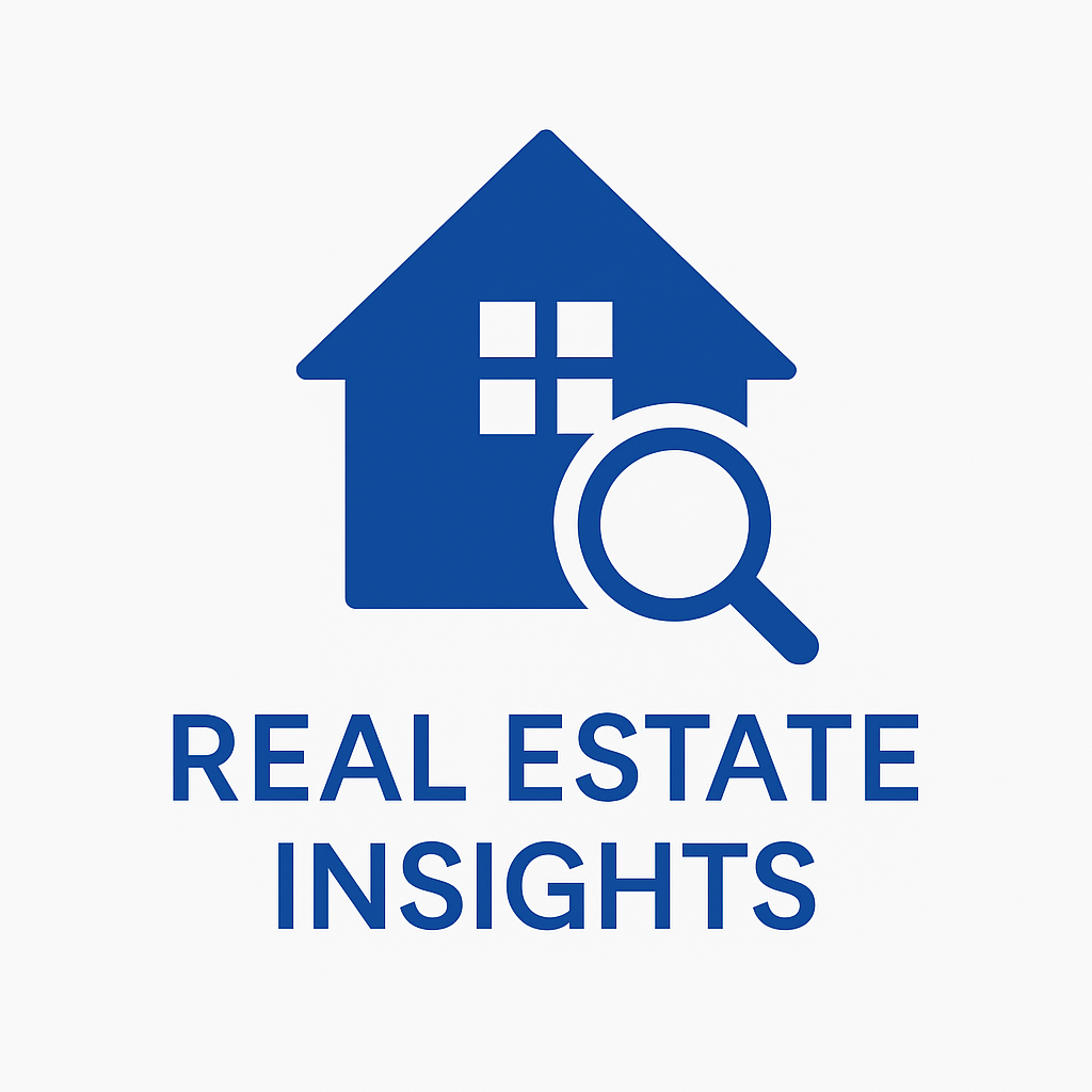 Real Estate Insights category icon with house and magnifying glass in Millaway Blue.