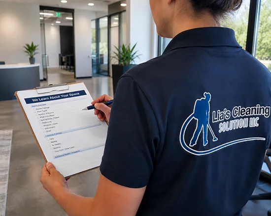 Discussing a commercial cleaning plan