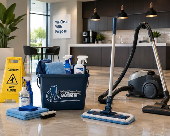 Professional cleaning in progress