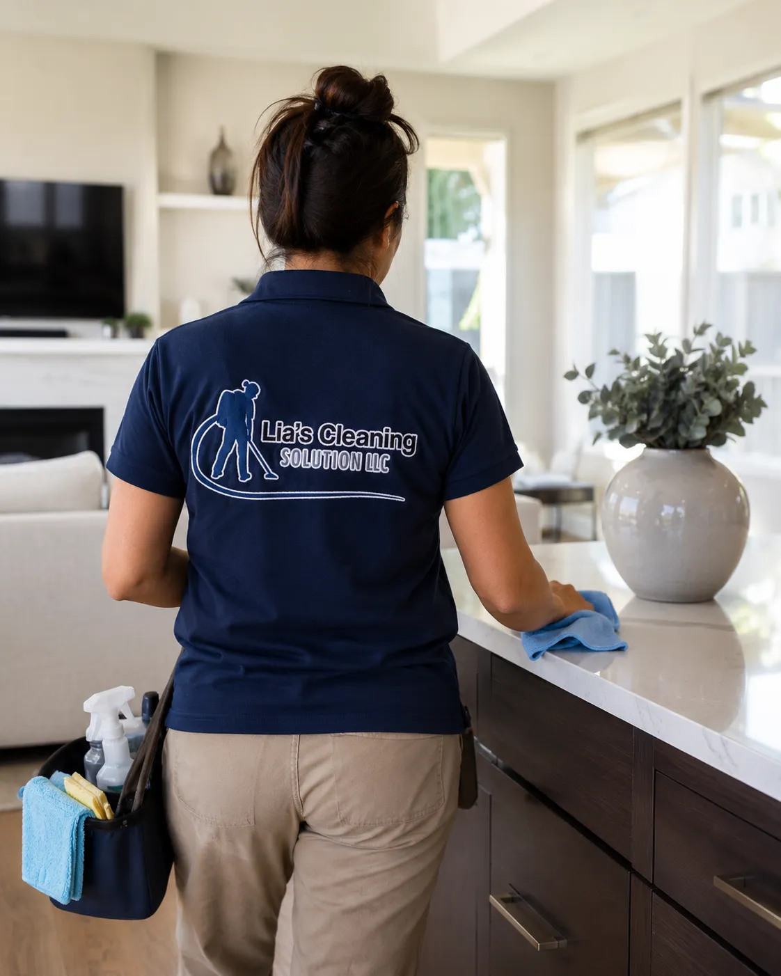 Professional commercial cleaning team
