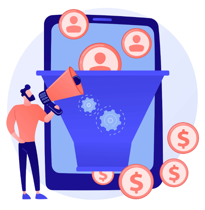 PPC advertising funnel for law firms West Palm Beach showing paid clicks turning into leads