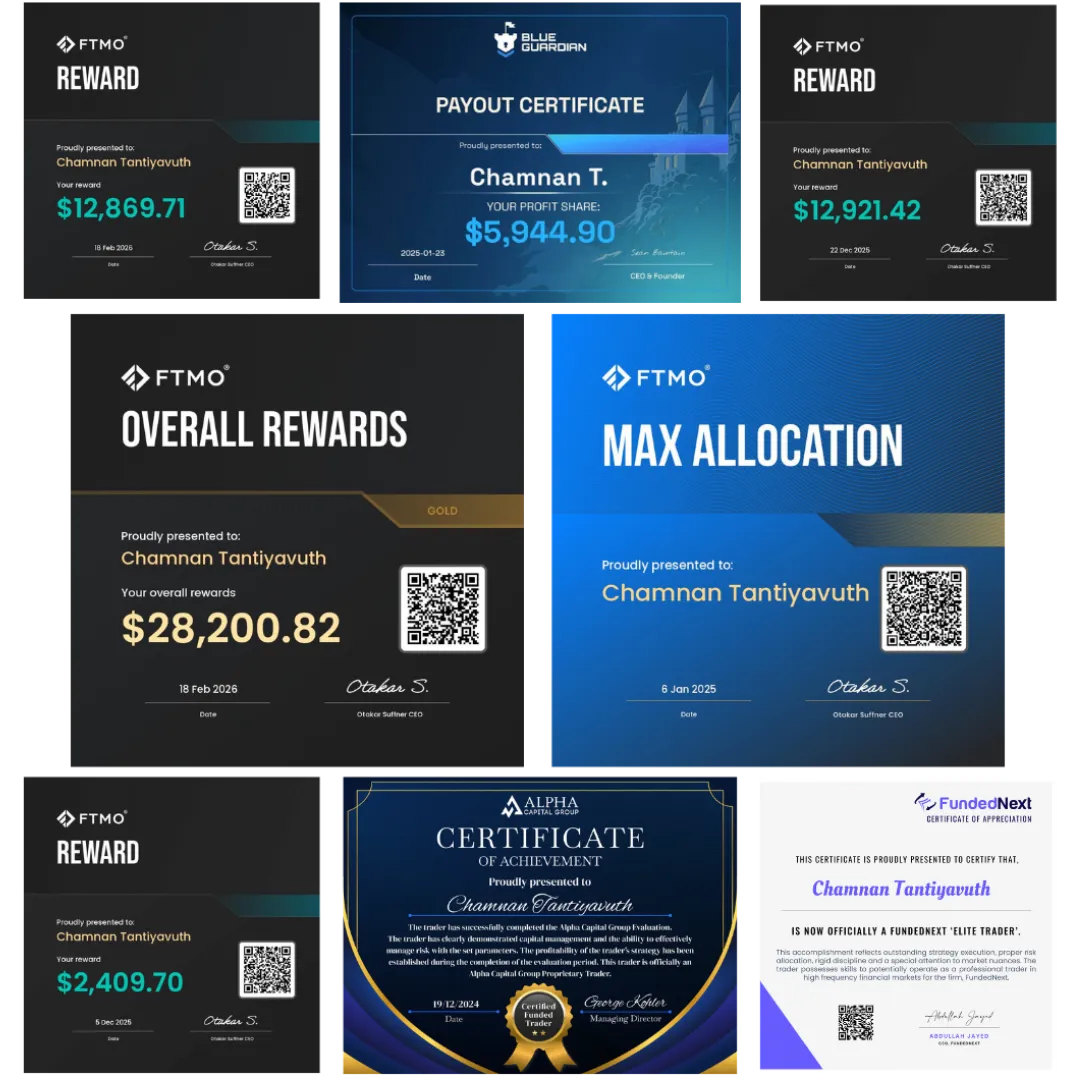 Chamnan funded trader result