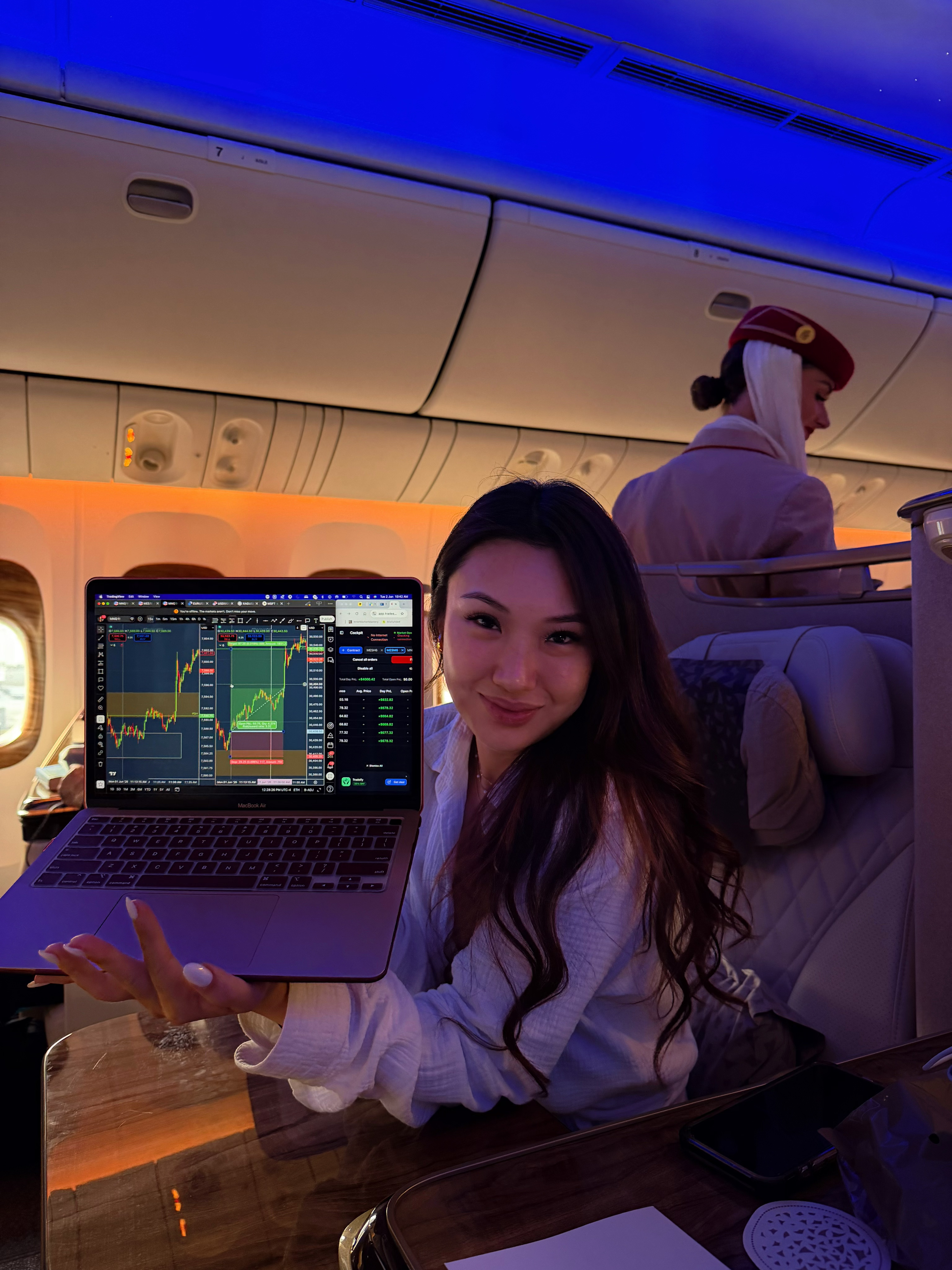 Joyce Tan at the trading charts
