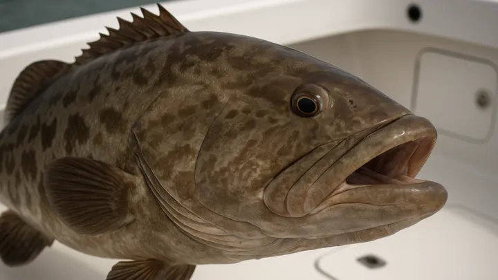 Mottled grouper close-up—South Florida reef species