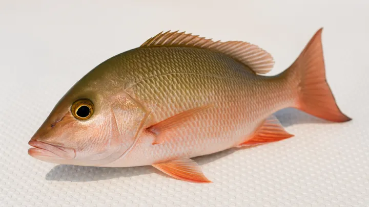 Mutton snapper showing rose-green hues and pointed snout
