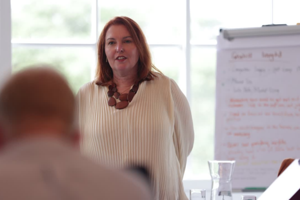 Sarah facilitates workshop Sarah facilitates workshop