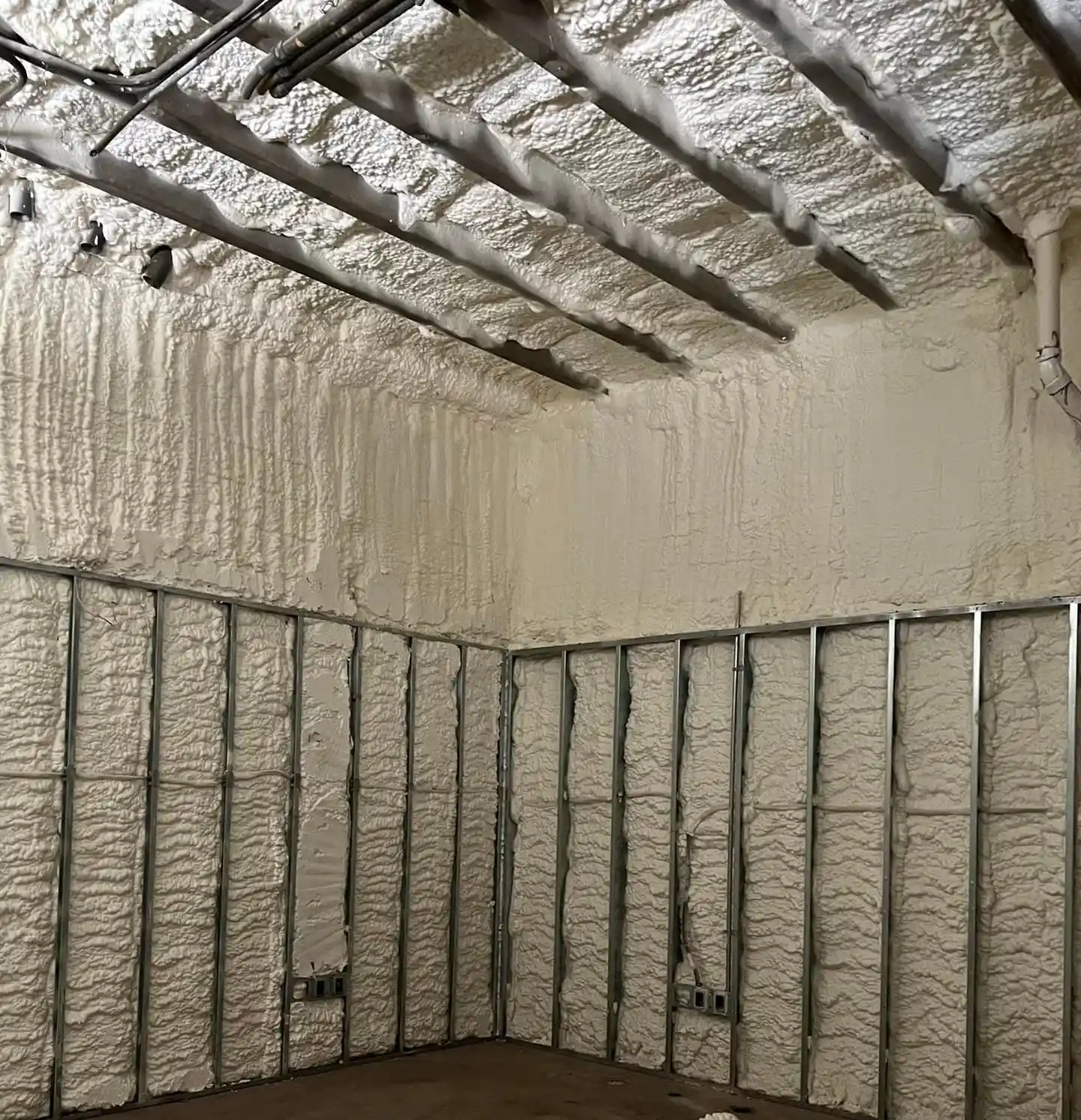 Interior walls and ceiling insulated with spray foam for improved indoor comfort by 903 Spray Foam in Sumner, TX