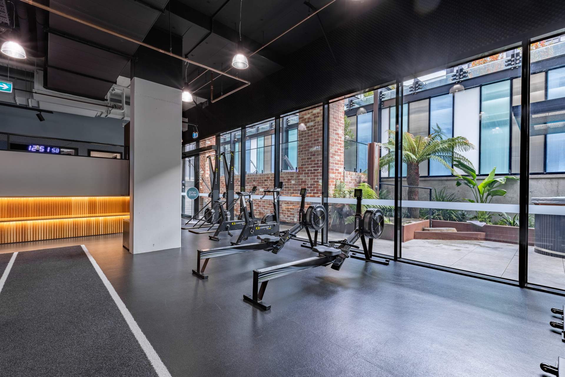 Kingston Gym + Swim reception and gym floor