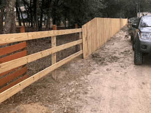 Wood fencing in Interlock in Florida