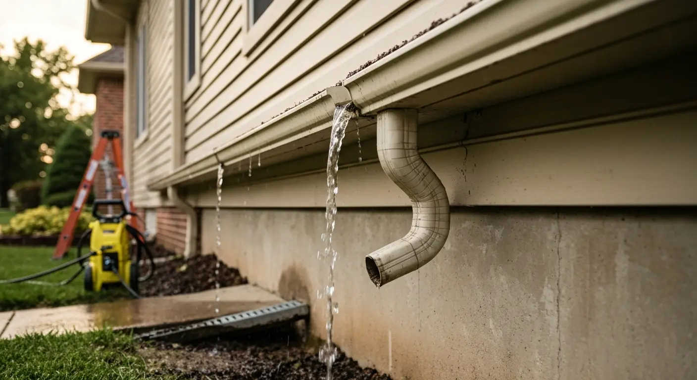 Gutter cleaning and maintenance