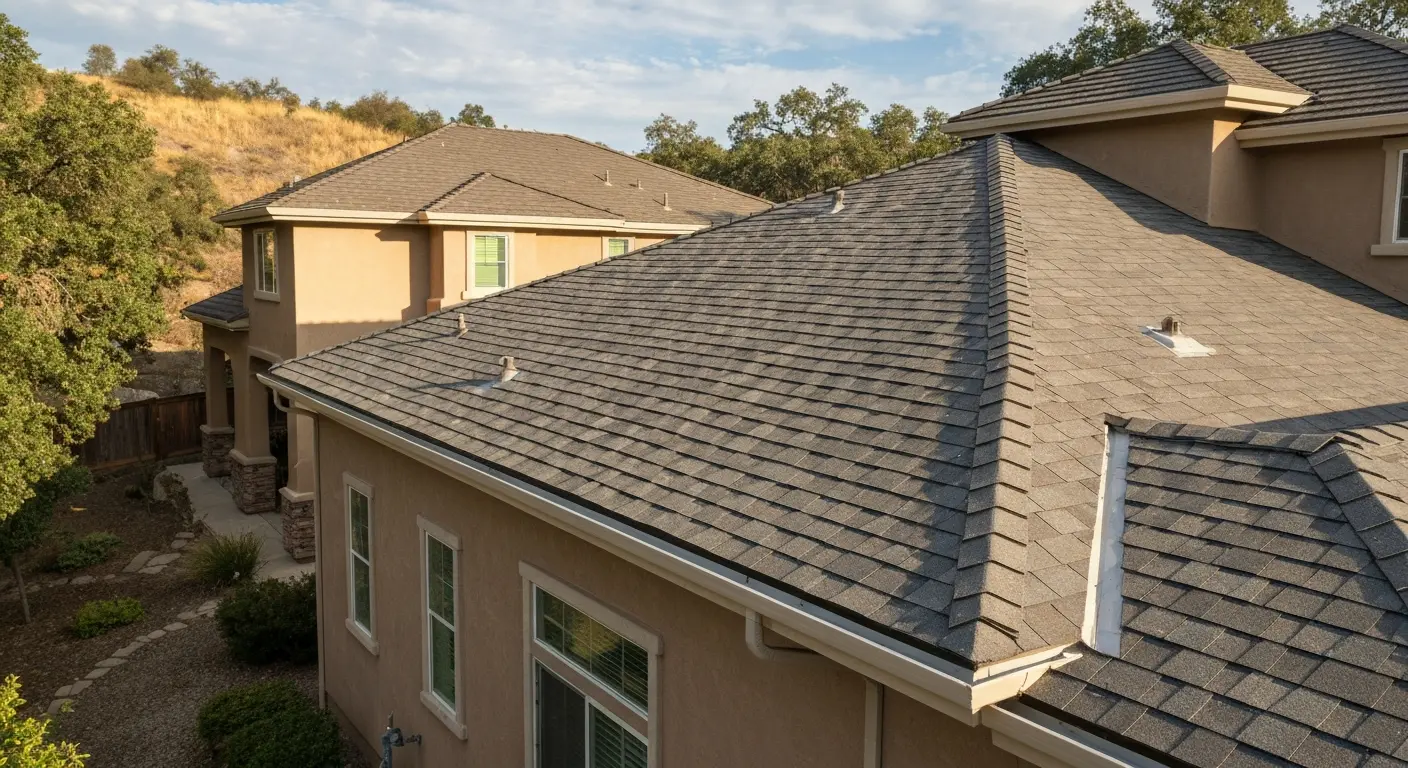 Asphalt residential roof installation