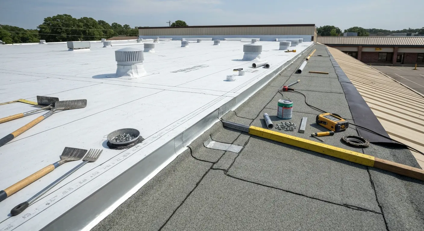 Commercial flat roof project