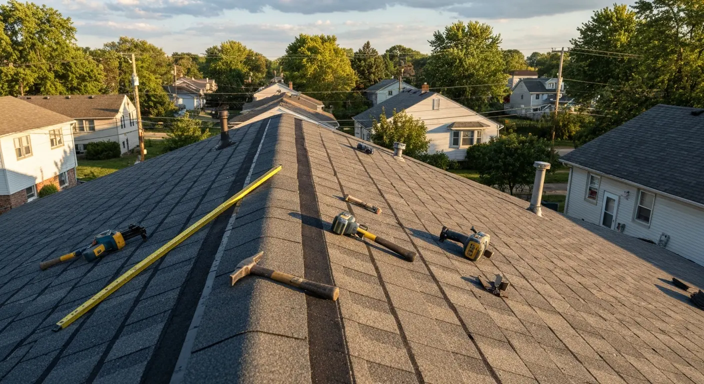 Roof repair work