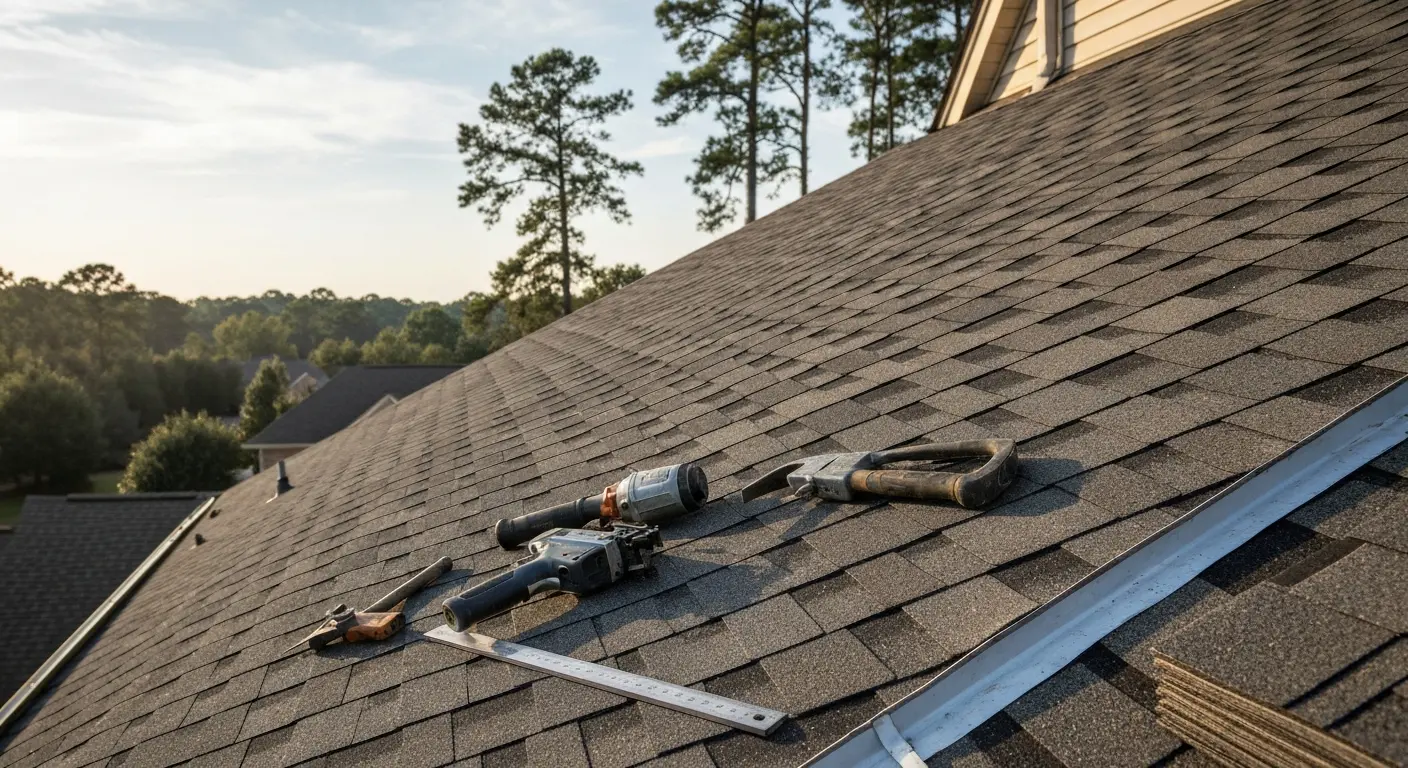 Residential roof installation in Irmo neighborhood