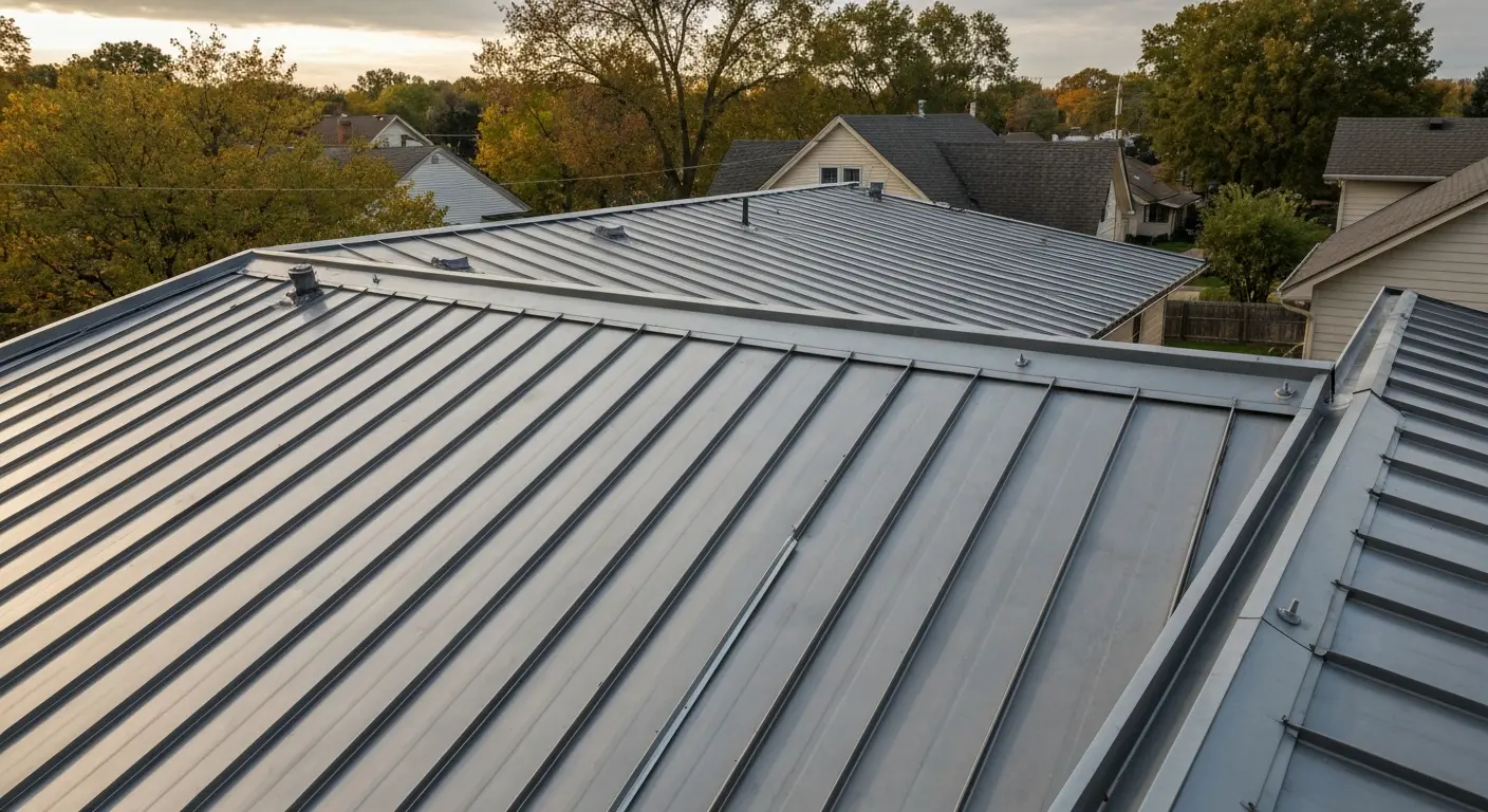 Metal roof installation