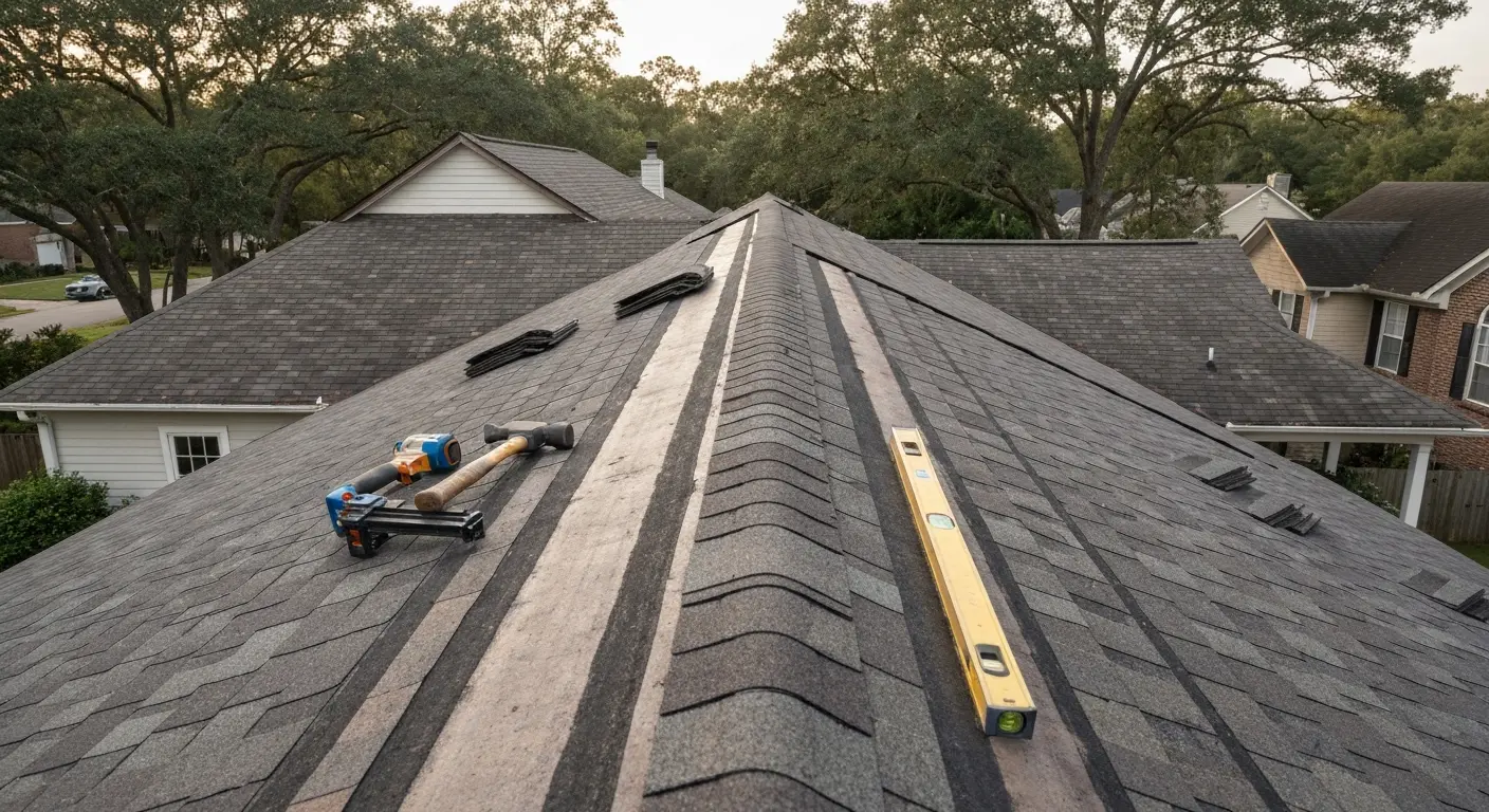 Residential roof installation