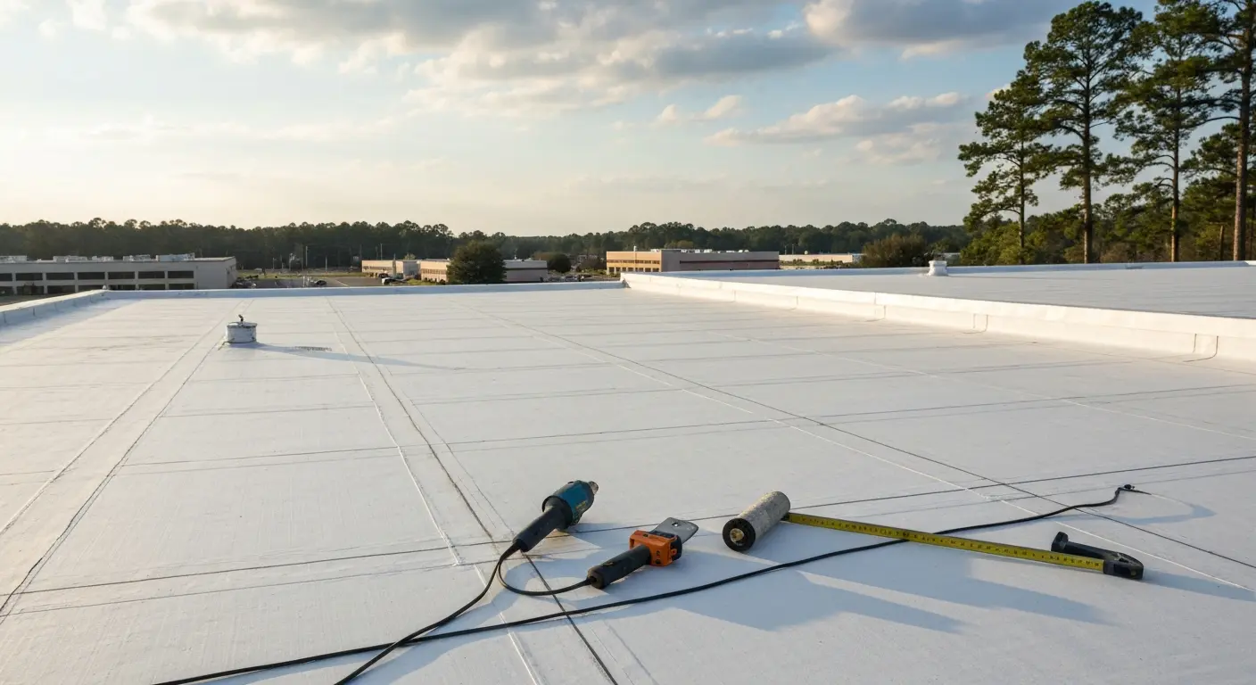 Commercial flat roof maintenance