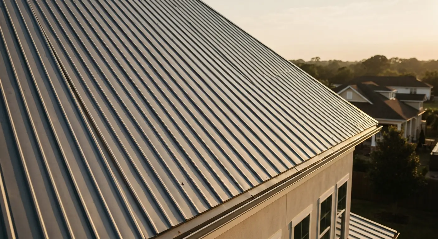 Metal roof installation