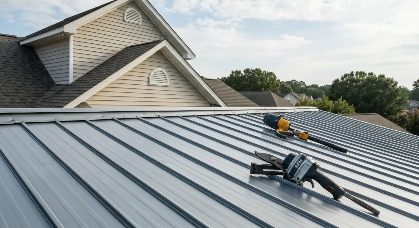 Metal roofing system installation
