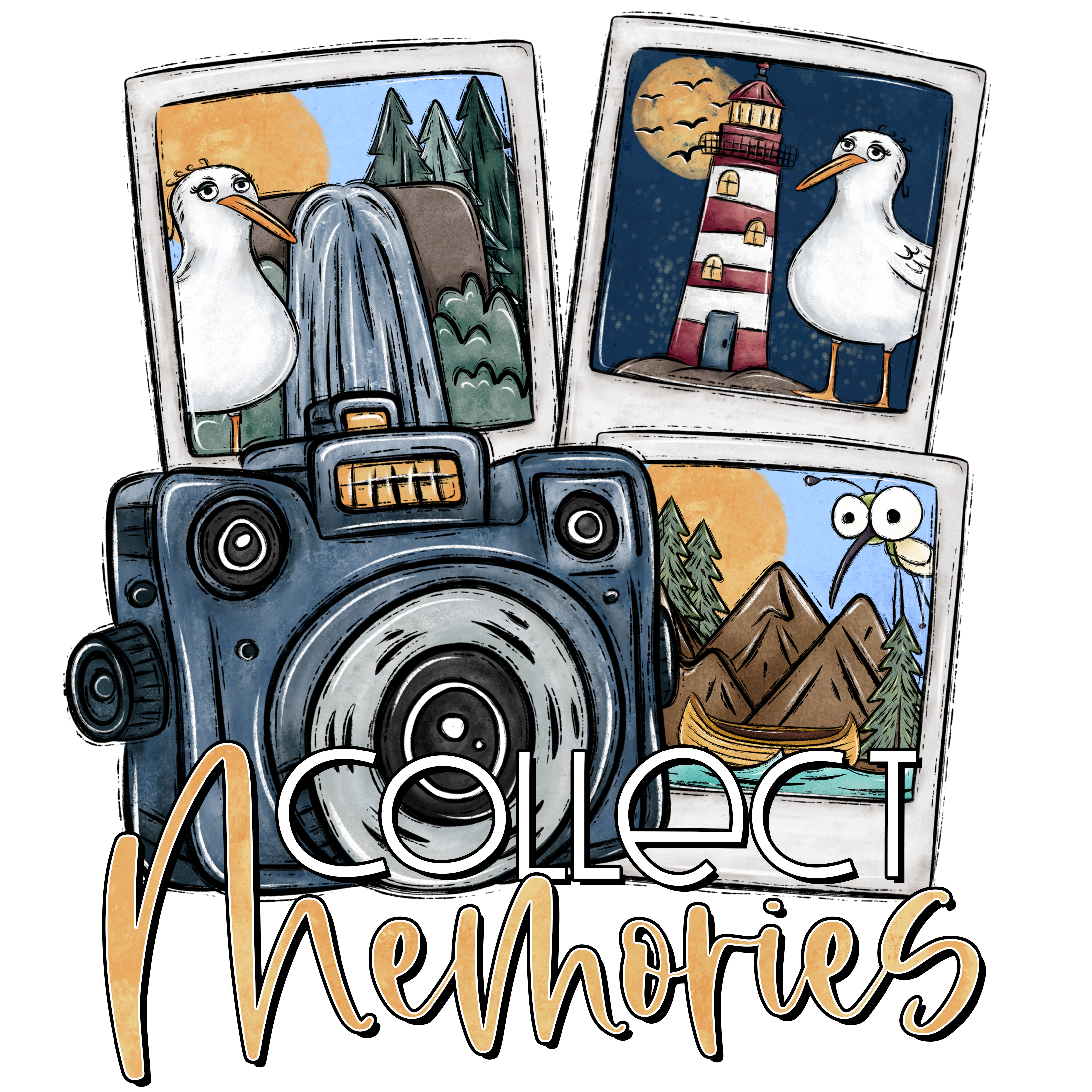 Collect Memories hand-drawn design