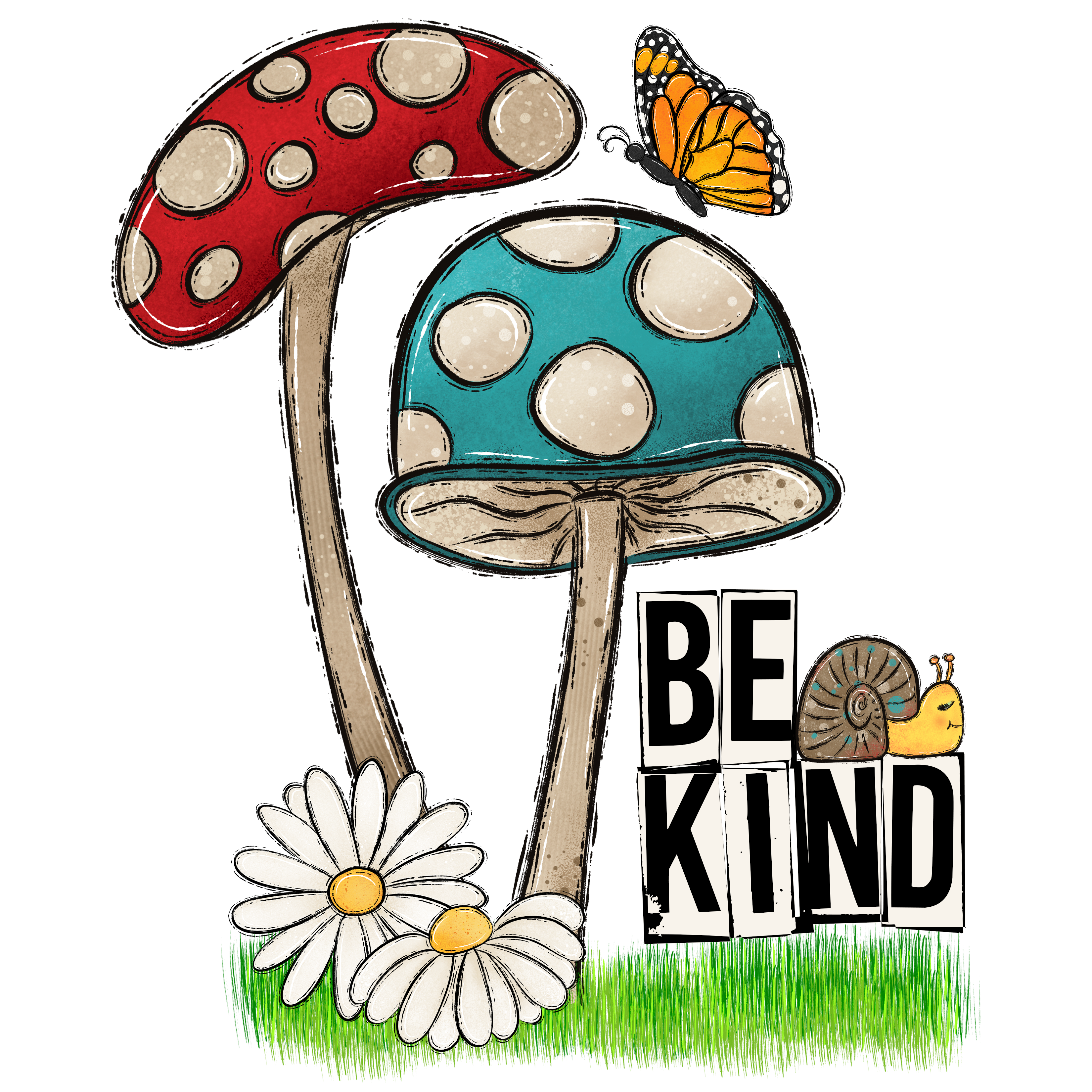 Be Kind hand-drawn design