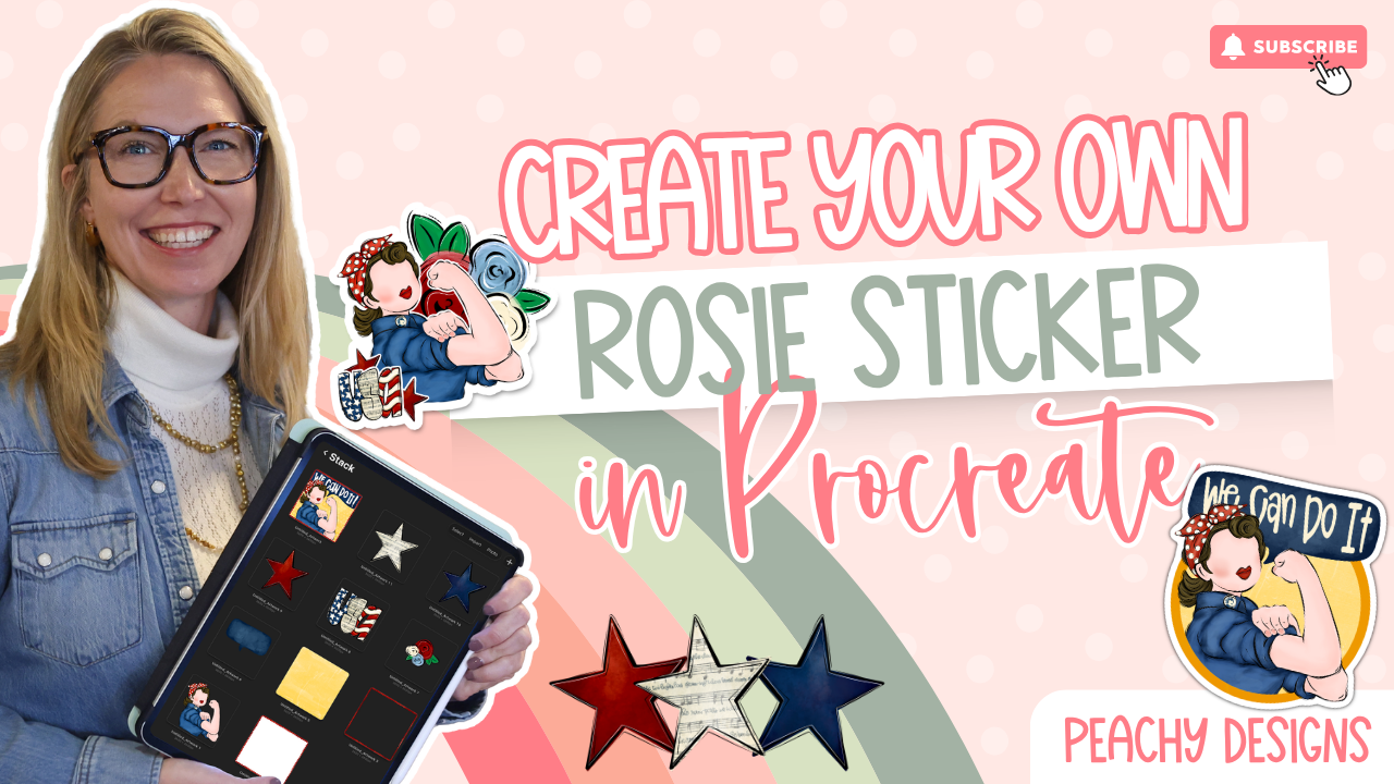 Rosie sticker design Procreate lesson