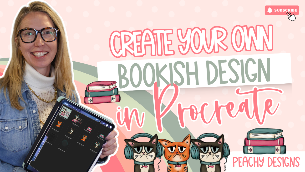 Bookish Grumpy Cat Procreate lesson