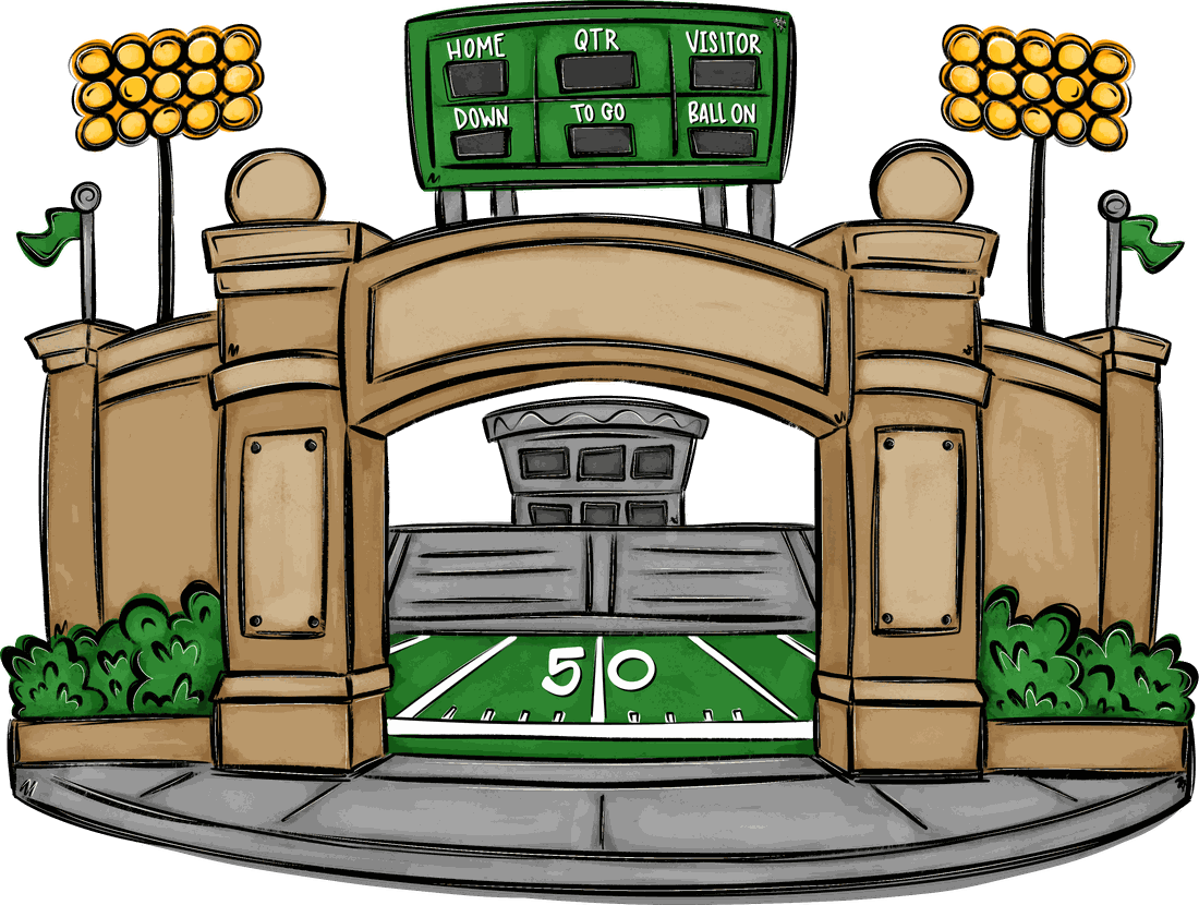 Hand-drawn stadium
