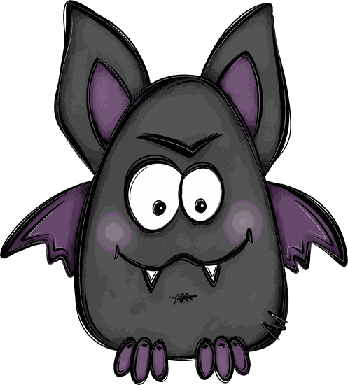 Hand-drawn bat