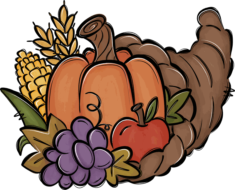 Hand-drawn cornucopia