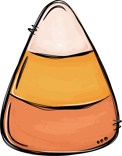 Hand-drawn candy corn