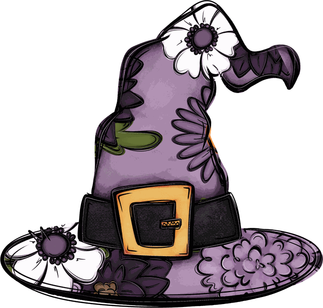 Hand-drawn witch hat