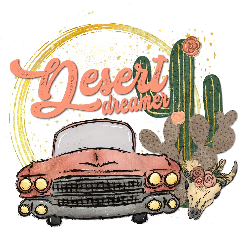 Desert Dreamer hand-drawn design