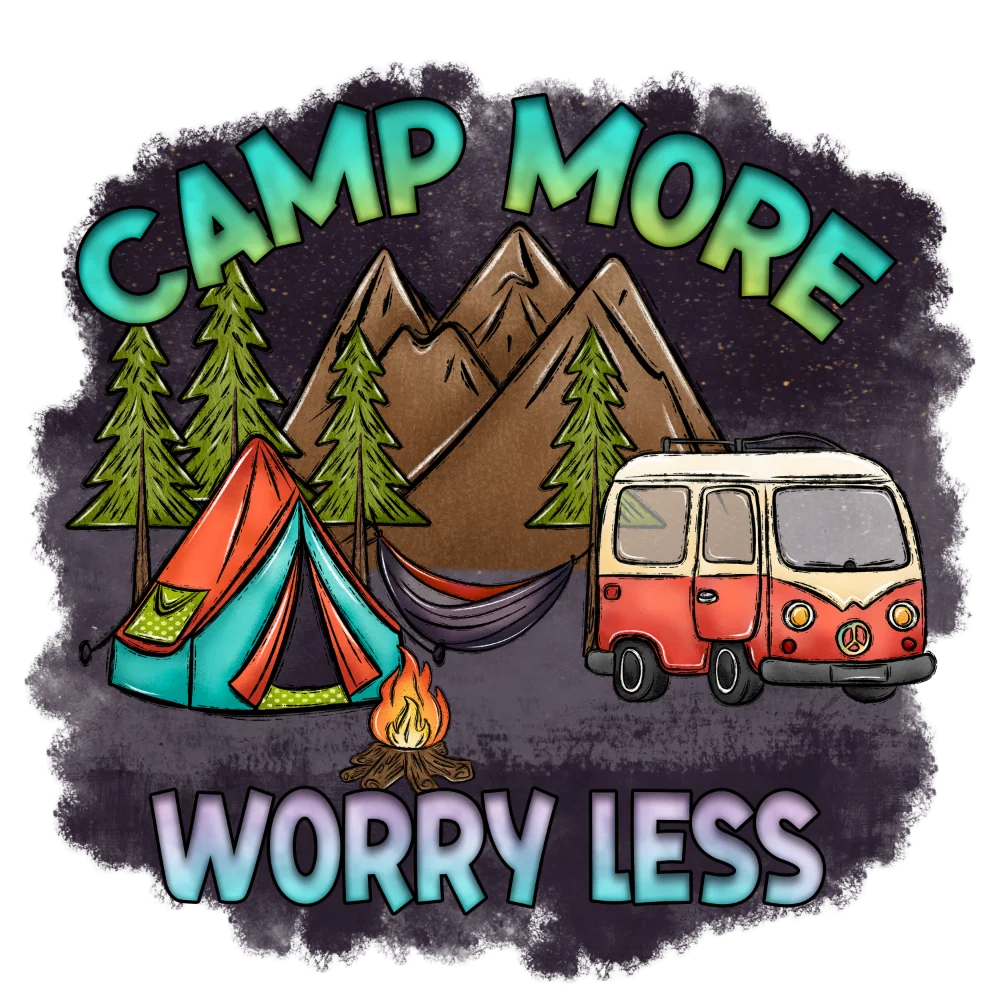 Camp More hand-drawn design