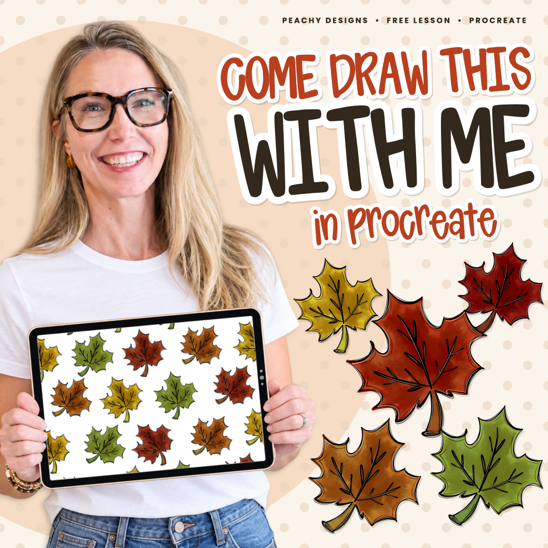 Color a fall leaf free Procreate lesson