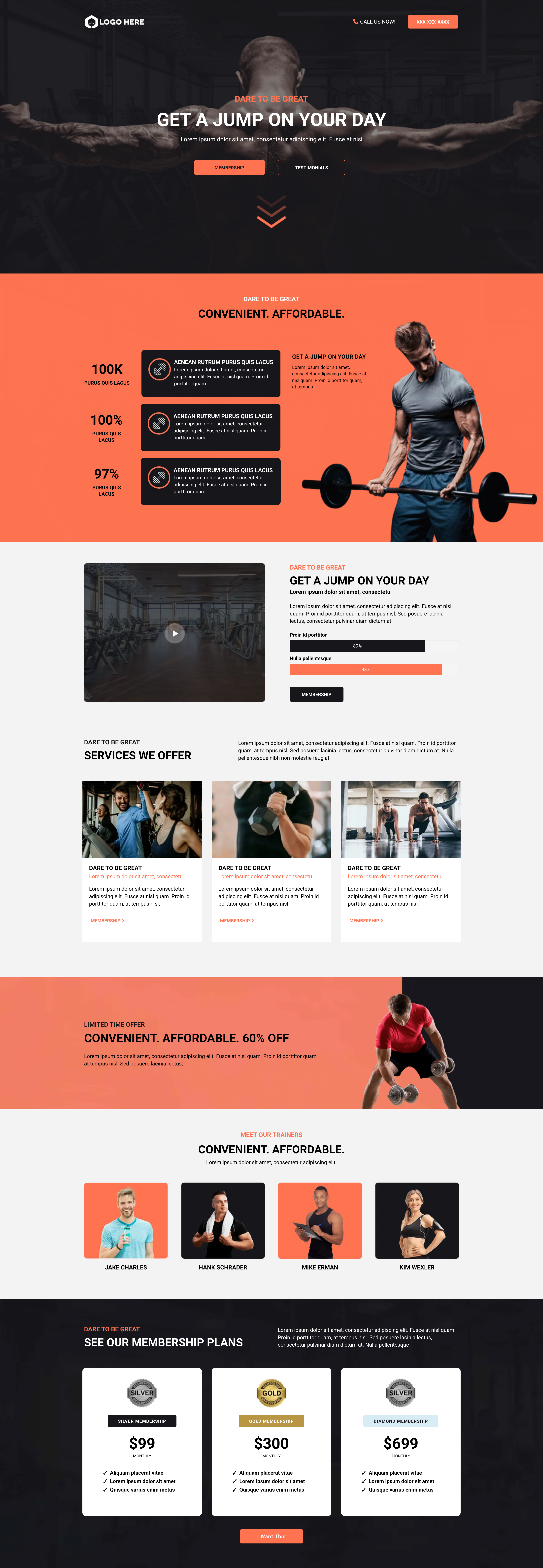 Fitness website design