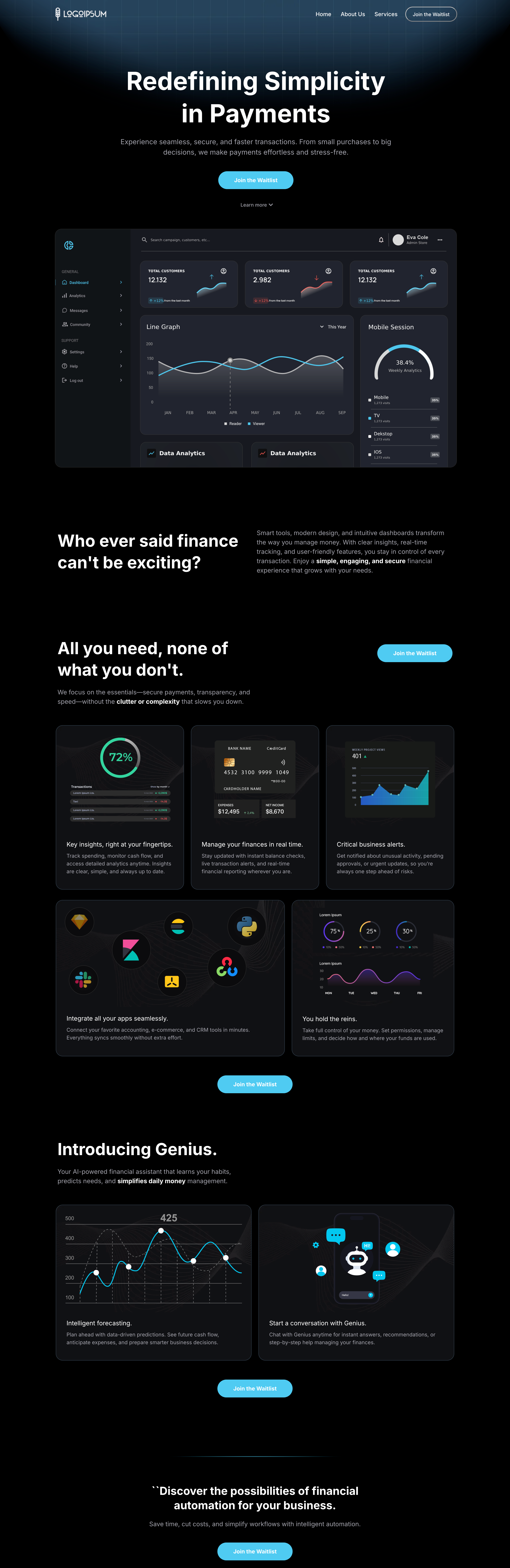 Smart Finance website design