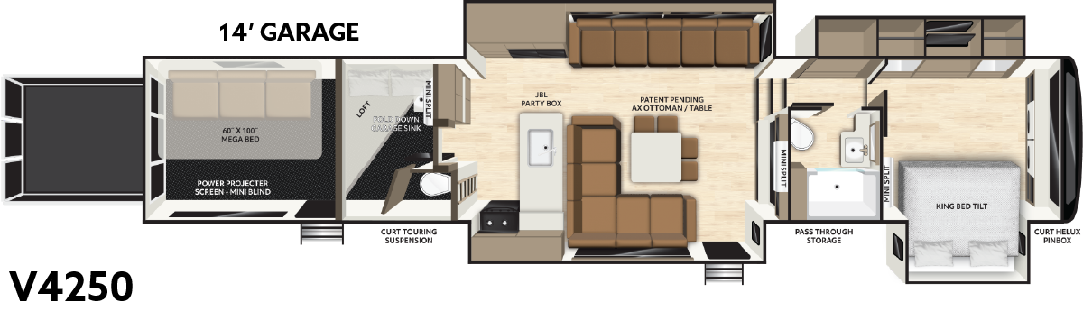 2027 Axiom Vendetta V4250 floor plan diagram